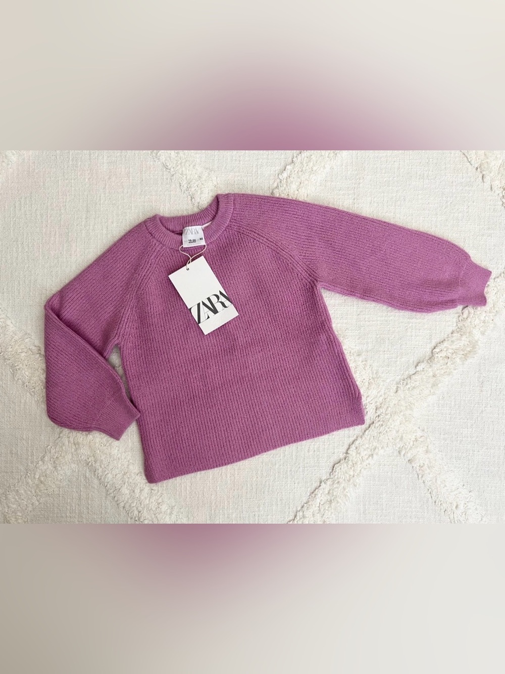 ZARA Lilac Crewneck Knit Sweater - Kids